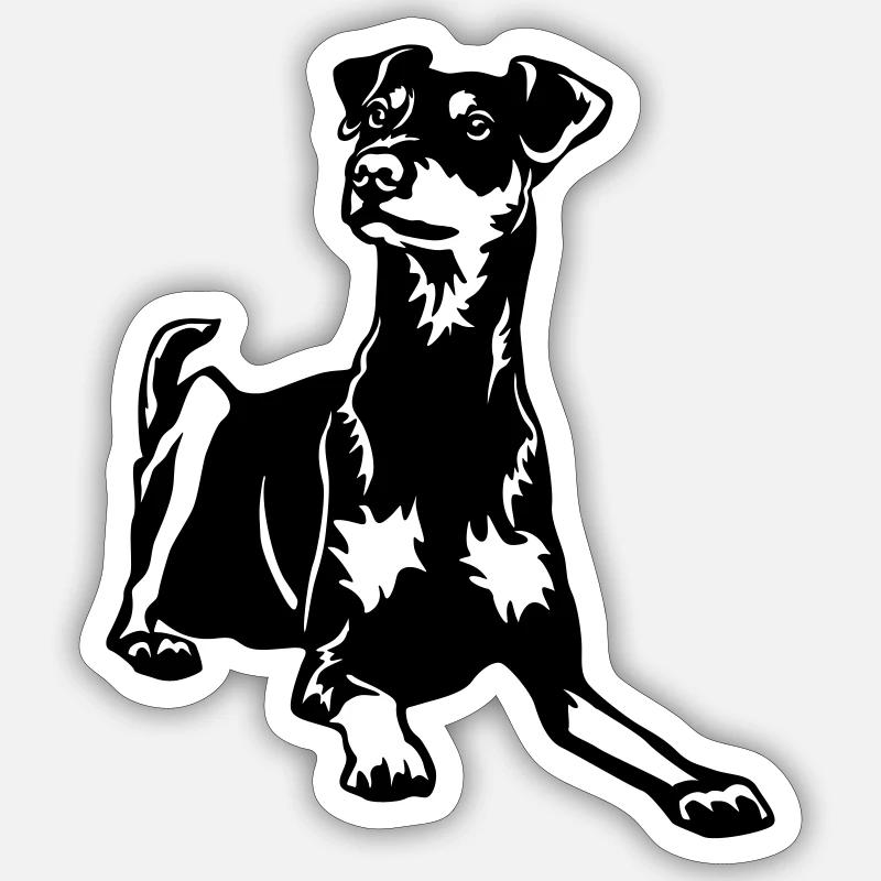 German Pinscher - Sticker size S (10 x 10 cm) - white matte