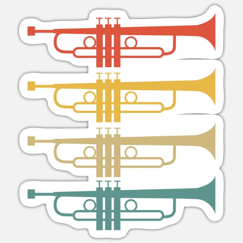 Trombone Sticker size S (10 x 10 cm)