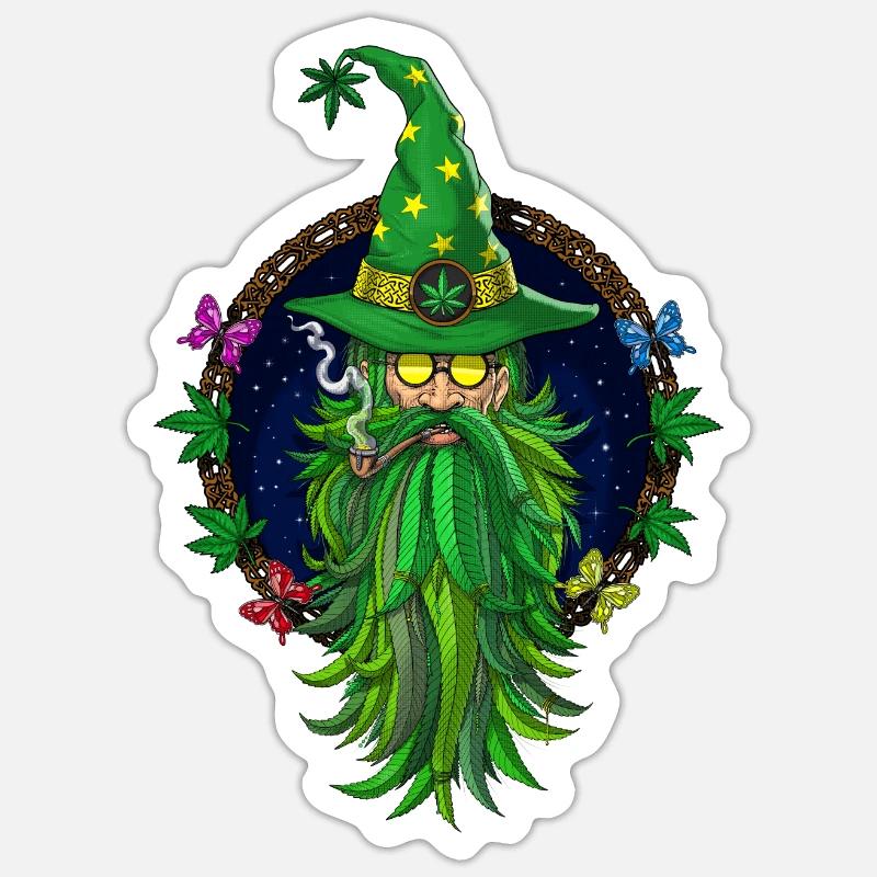Weed Wizard Kiffer Sticker Größe S (10 x 10 cm)