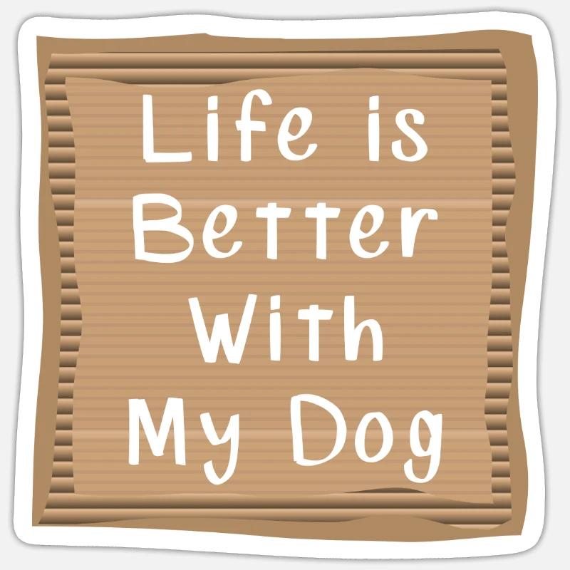 Hunde Spruch - Sticker Größe S (10 x 10 cm) - Mattweiß