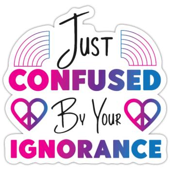 Bisexual Bi Pride Flag Just - Sticker Größe S (10 x 10 cm) - Mattweiß - Vorne