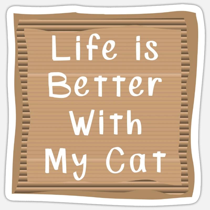 Cat - Sticker size S (10 x 10 cm) - white matte