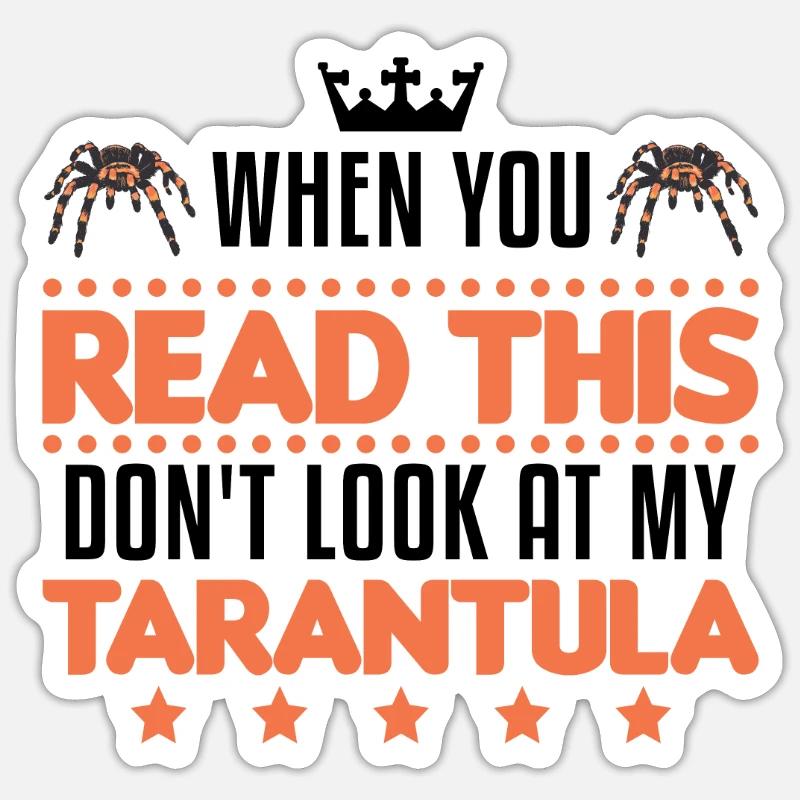 Tarentule Araignée Tarentule - Sticker taille S (10 x 10 cm) - blanc mat