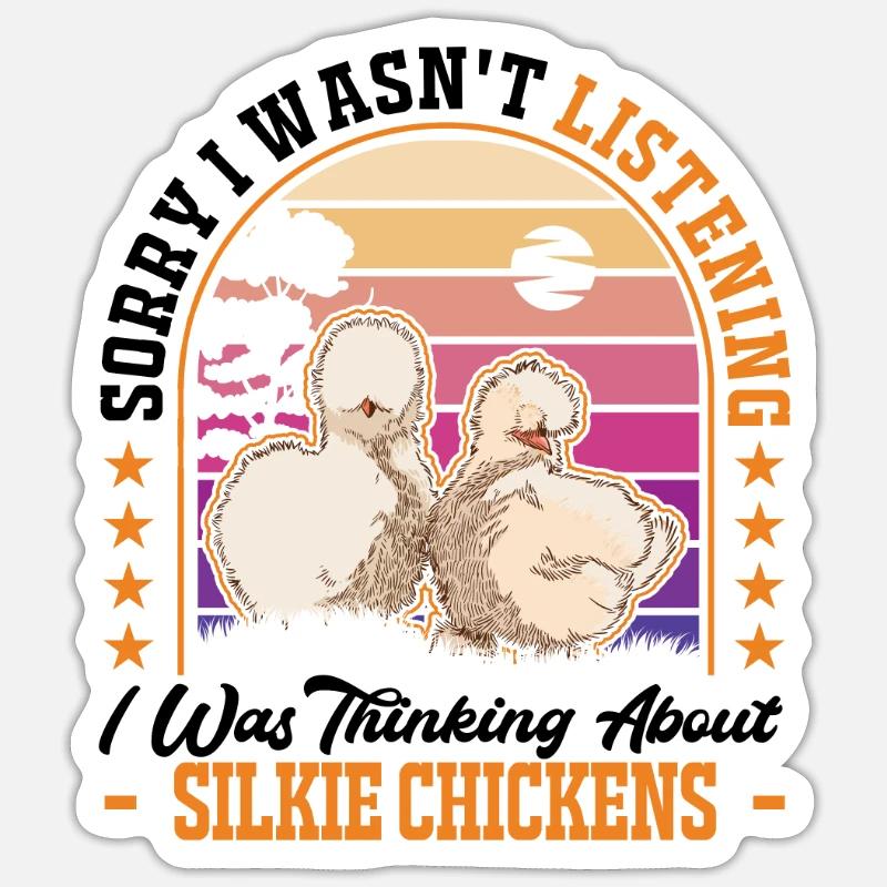 Silk Chicken Gift Silke Chicken Sticker size S (10 x 10 cm)