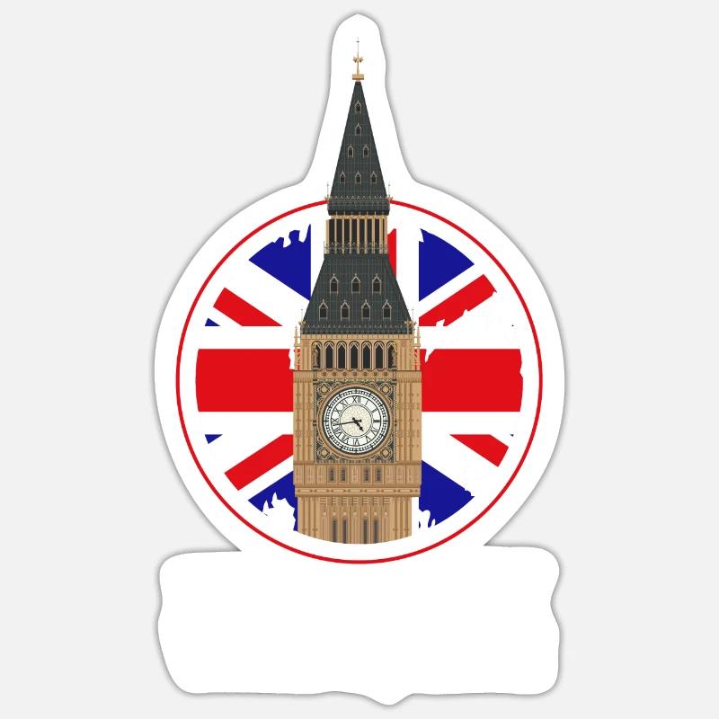 Londres - Sticker taille S (10 x 10 cm) - blanc mat