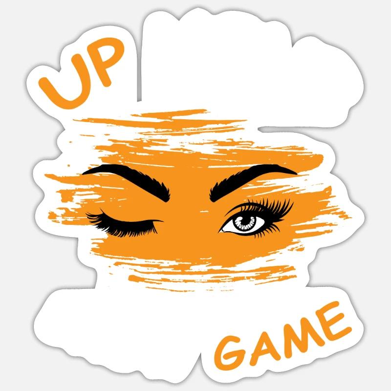 Technicien de microblading de jeu de sourcils. Cadeau - Sticker taille S (10 x 10 cm) - blanc mat