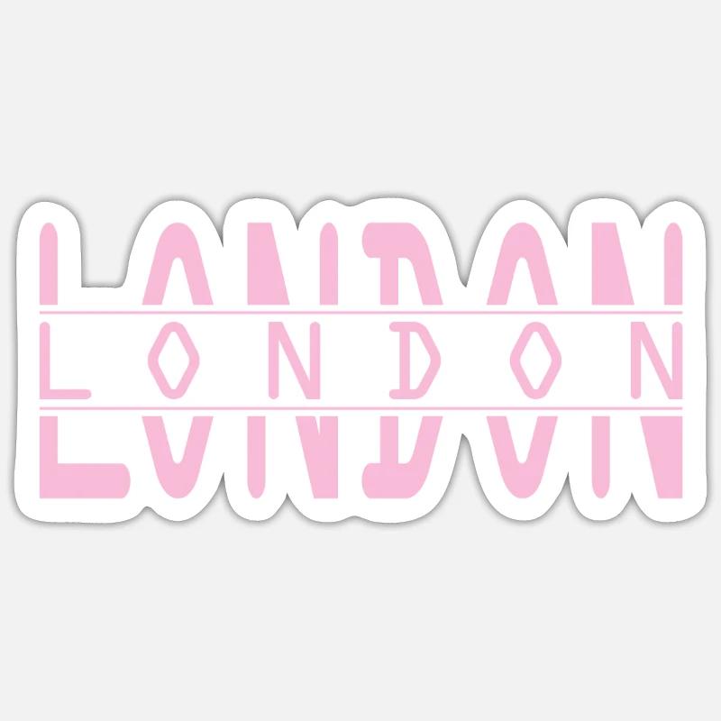 Londres - Sticker taille S (10 x 10 cm) - blanc mat