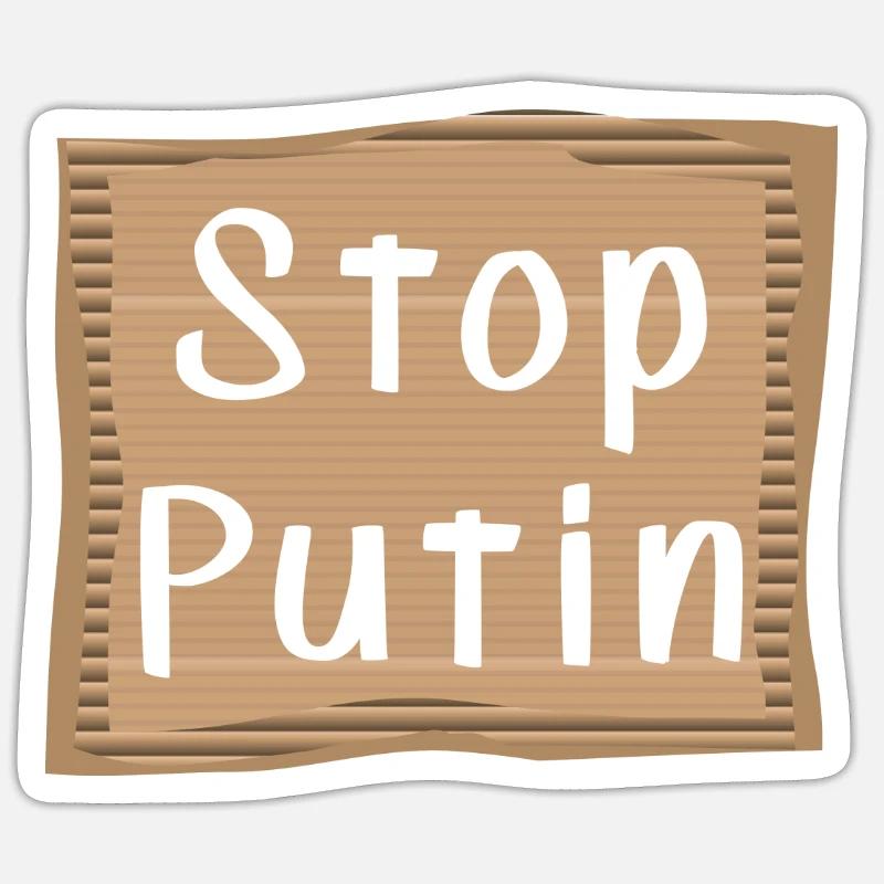 Stop Putin Sticker Größe S (10 x 10 cm)