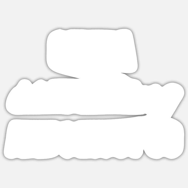 Chine - Sticker taille S (10 x 10 cm) - blanc mat