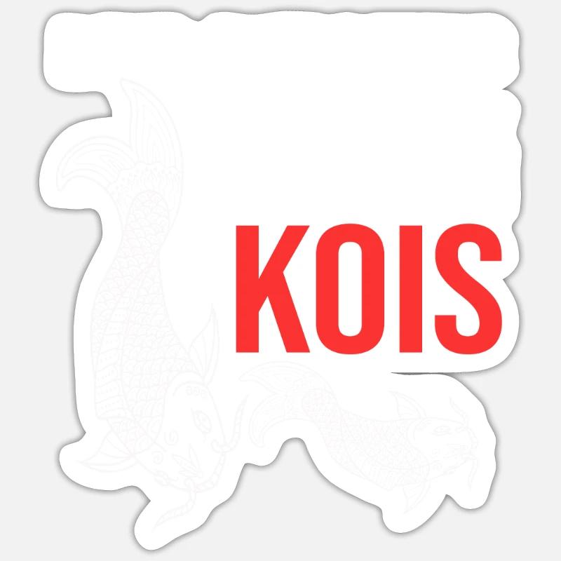 Kois Fisch Koifisch Geschenk - Sticker Größe S (10 x 10 cm) - Mattweiß