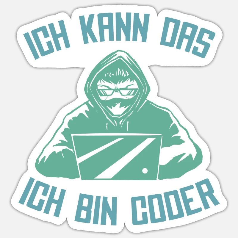Programmierer Coder Software Entwickler Sticker Größe S (10 x 10 cm)