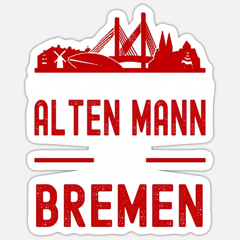 Bremen - Sticker Größe S (10 x 10 cm) - Mattweiß