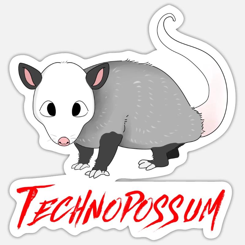 TECHNO TECHNOPOSSUM OPOSSUM Sticker Größe S (10 x 10 cm)