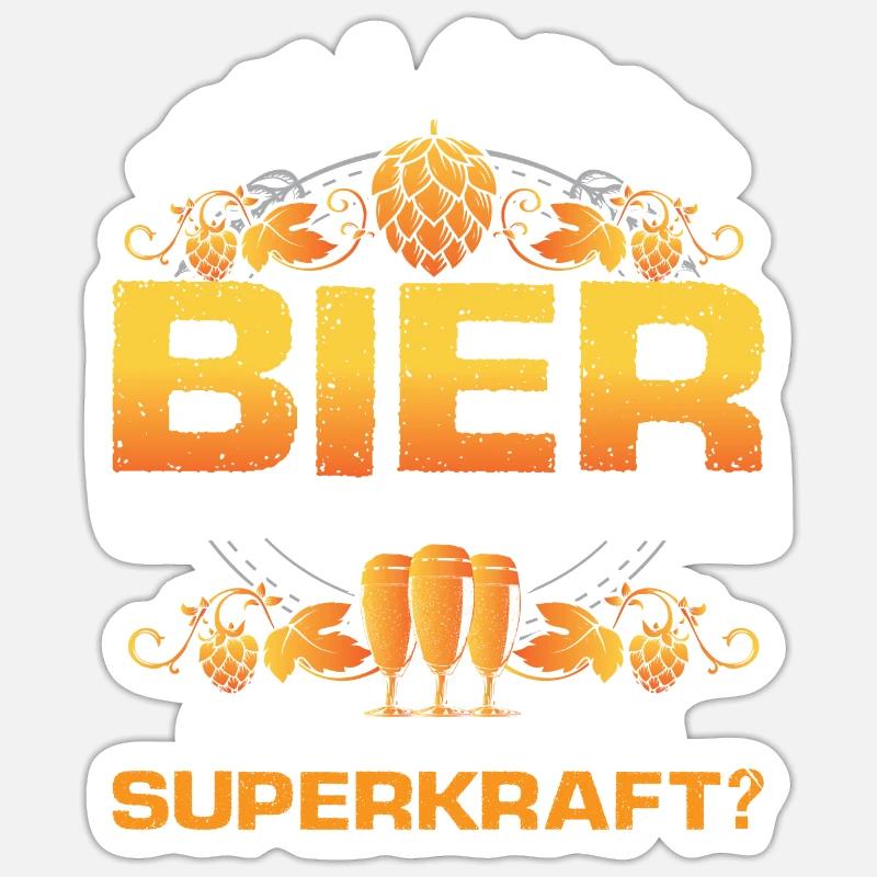 Ich lasse Bier verschwinden - Sticker Größe S (10 x 10 cm) - Mattweiß