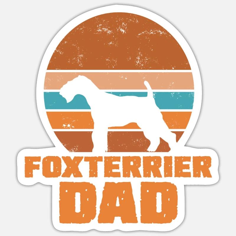 Fox Terrier Dad Sticker size S (10 x 10 cm)