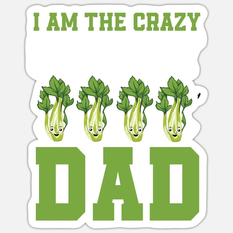 Celery Dad - Sticker size S (10 x 10 cm) - white matte