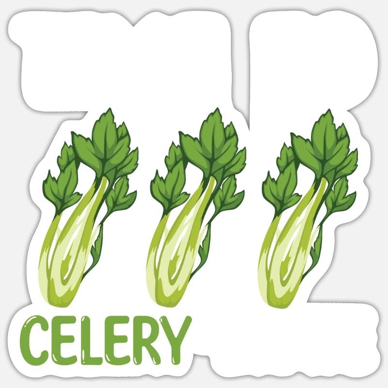 Cadeau de céleri - Sticker taille S (10 x 10 cm) - blanc mat