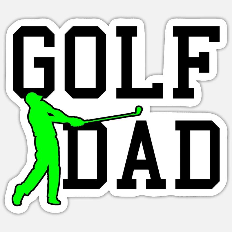 golf dad Sticker Größe S (10 x 10 cm)