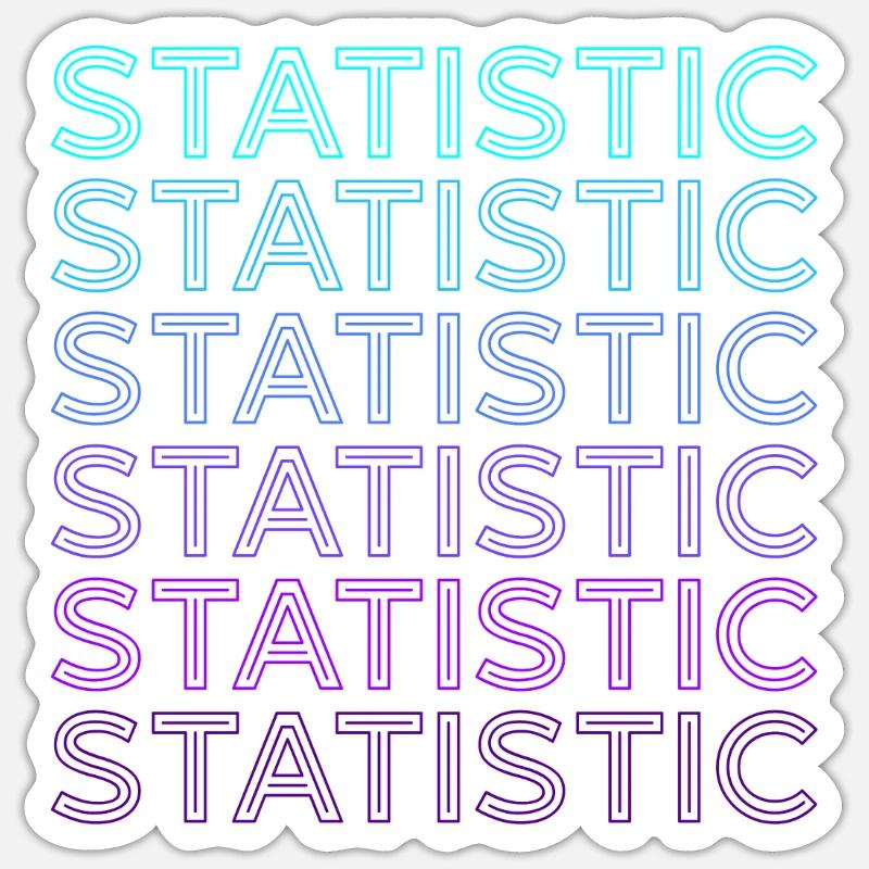 Statistician Statistician Retro - Sticker size S (10 x 10 cm) - white matte