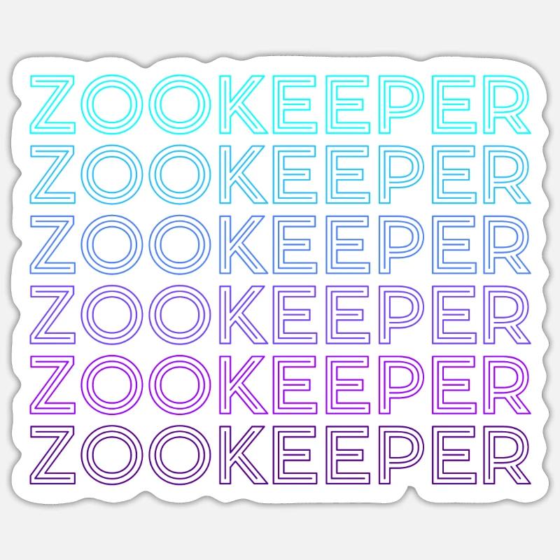 Zookeeper Zookeeper Retro - Sticker size S (10 x 10 cm) - white matte