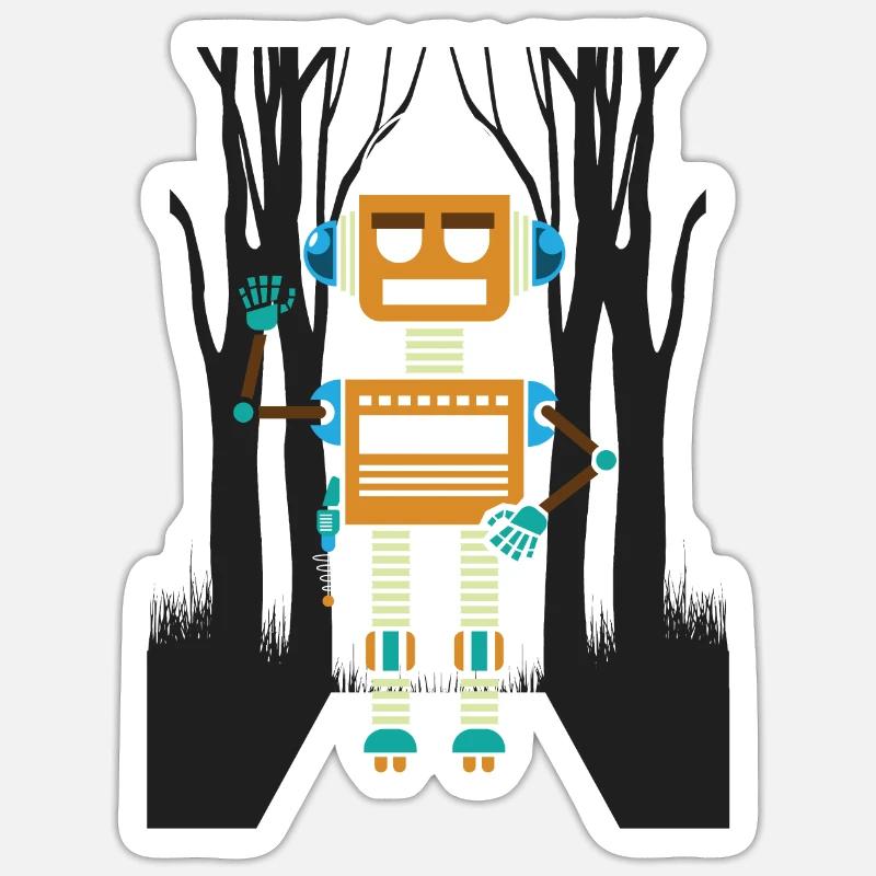 Robot Army Robotics Engineer Gift - Sticker size S (10 x 10 cm) - white matte