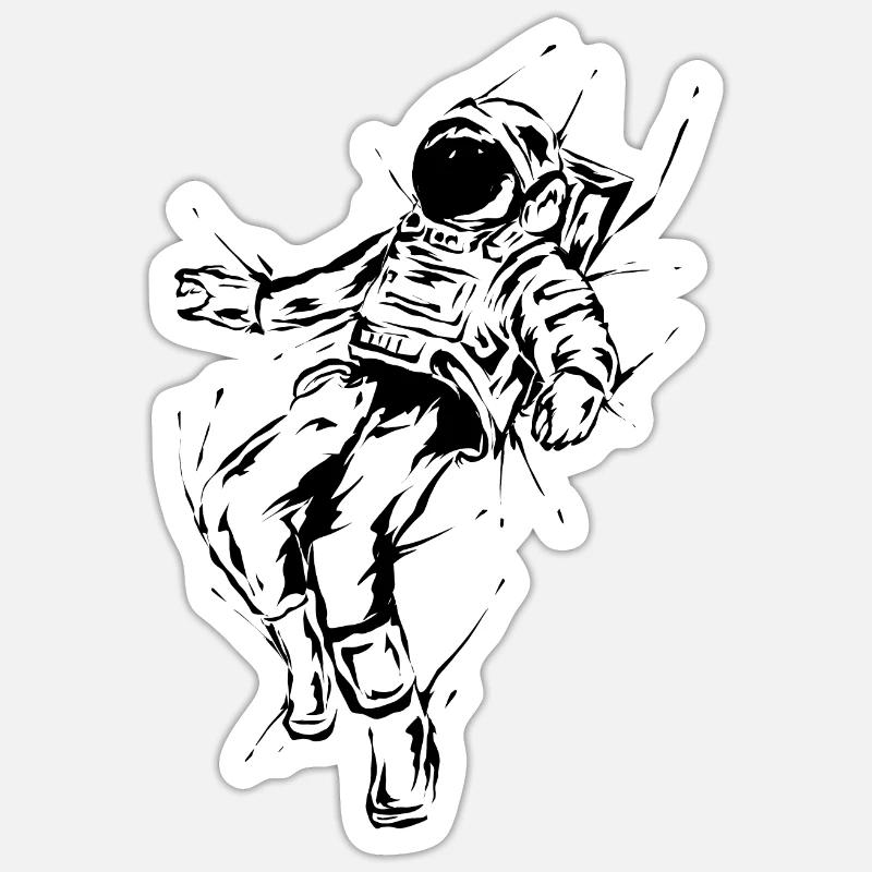 Astronaut Sticker Größe S (10 x 10 cm)