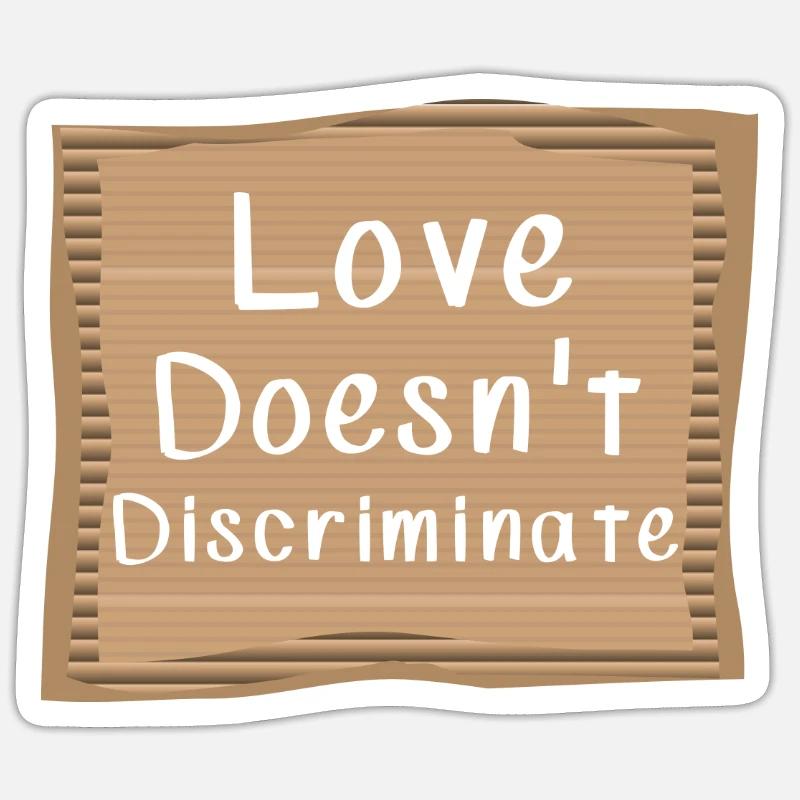 Love does not Discriminate - Sticker size S (10 x 10 cm) - white matte