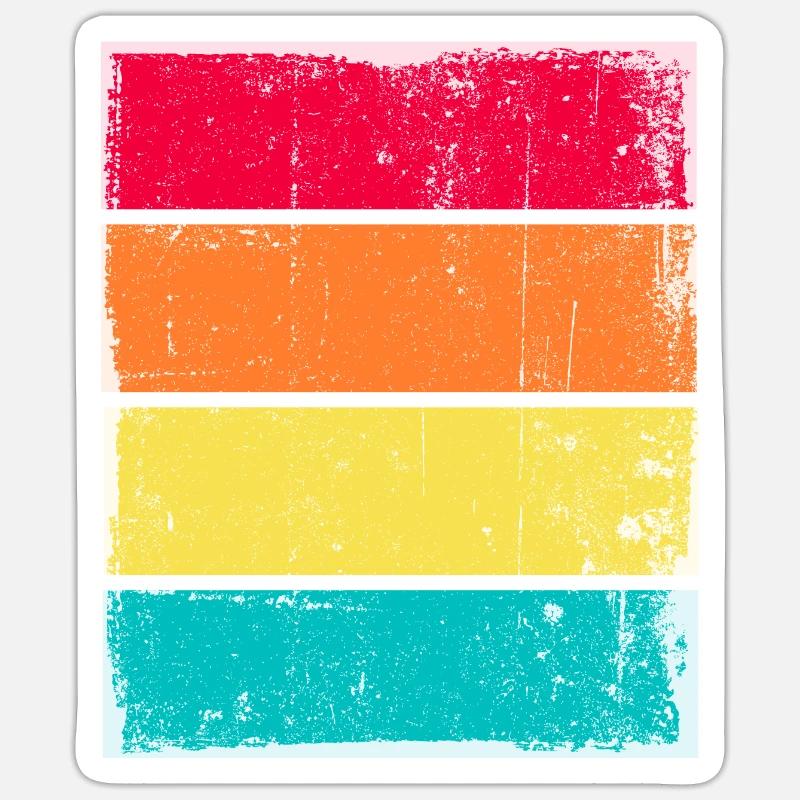 Sunset Grunge Arrière-plan - Sticker taille S (10 x 10 cm) - blanc mat