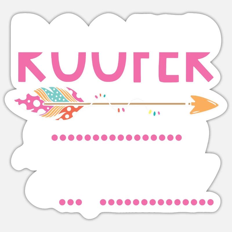 Dachdeckerin - Sticker Größe S (10 x 10 cm) - Mattweiß