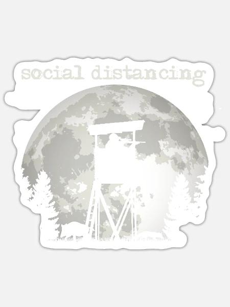 Geschenk für den Hochsitz Jäger - Sticker Größe S (10 x 10 cm) - Mattweiß
