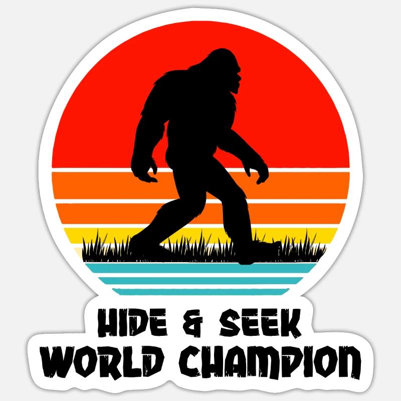 World Big Foot Cache-cache Sticker taille S (10 x 10 cm)