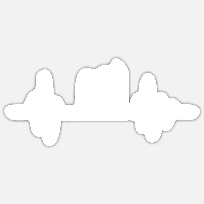 Fréquence Cardiaque De Parkour - Sticker taille S (10 x 10 cm) - blanc mat