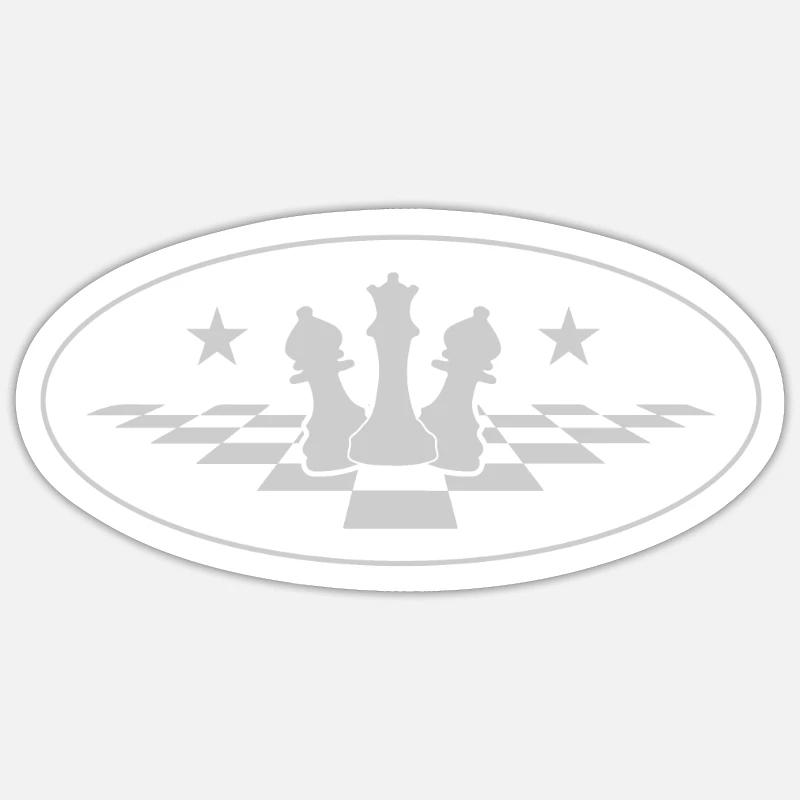 Chess Player - Sticker size S (10 x 10 cm) - white matte