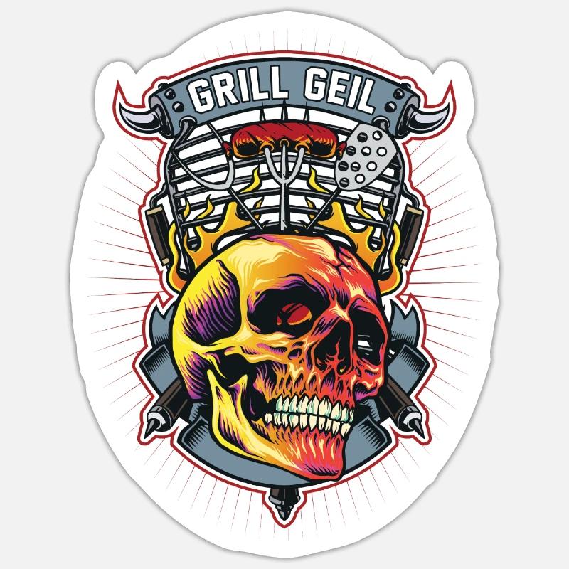 Grill grill master BBQ Sticker size S (10 x 10 cm)