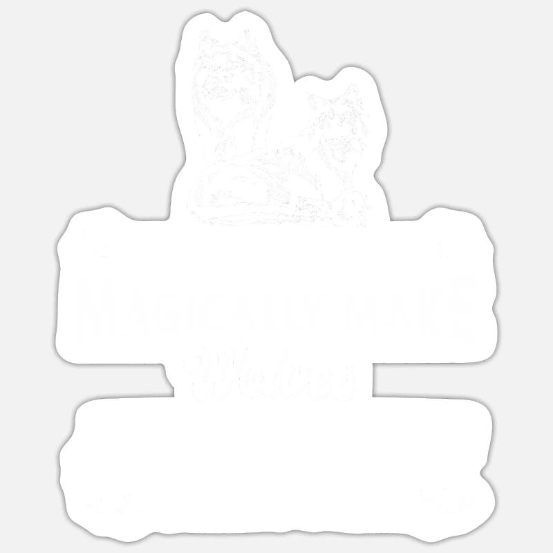 Wolf - Sticker Größe S (10 x 10 cm) - Mattweiß