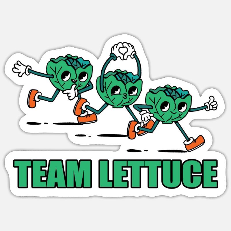 Team Lettuce - Sticker size S (10 x 10 cm) - white matte
