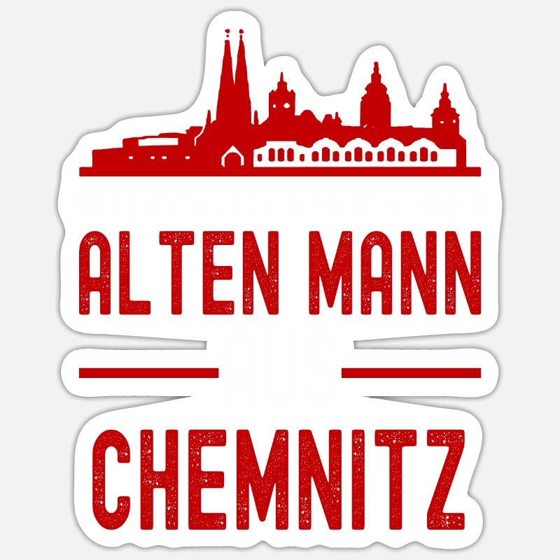 Chemnitz - Sticker Größe S (10 x 10 cm) - Mattweiß