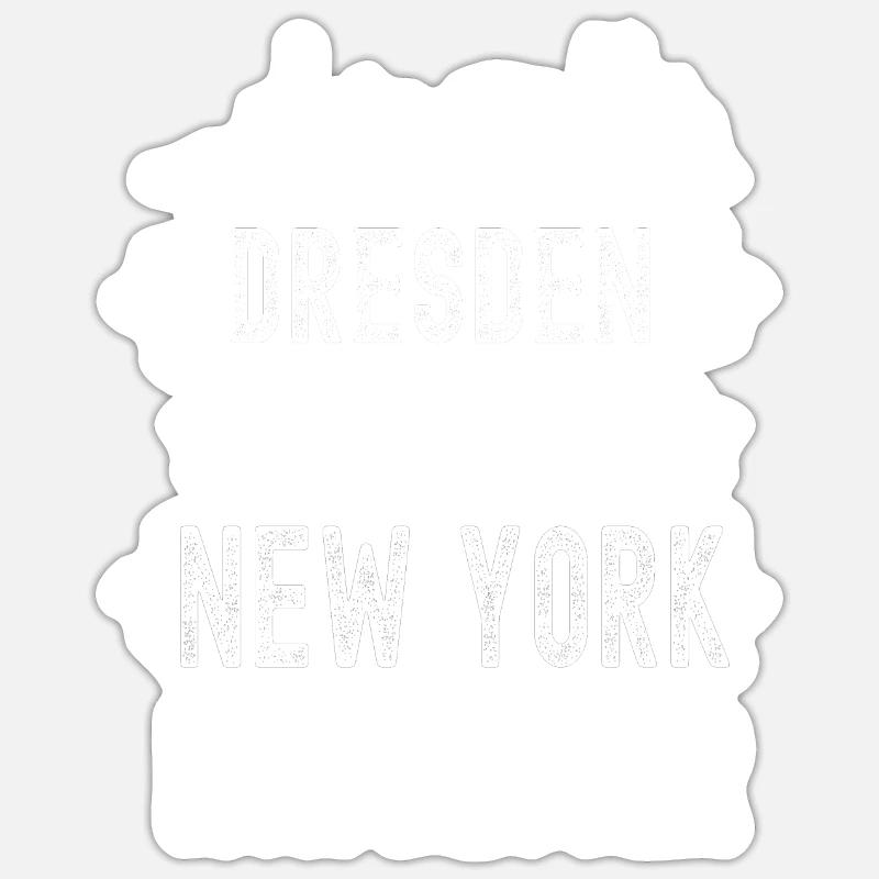 Dresden - Sticker Größe S (10 x 10 cm) - Mattweiß