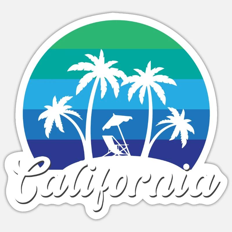 Palm trees - Sticker size S (10 x 10 cm) - white matte