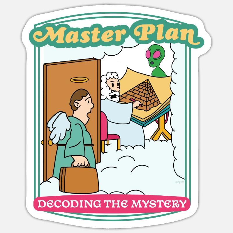 Master Plan - Decoding The Mystery - Sticker Größe S (10 x 10 cm) - Mattweiß