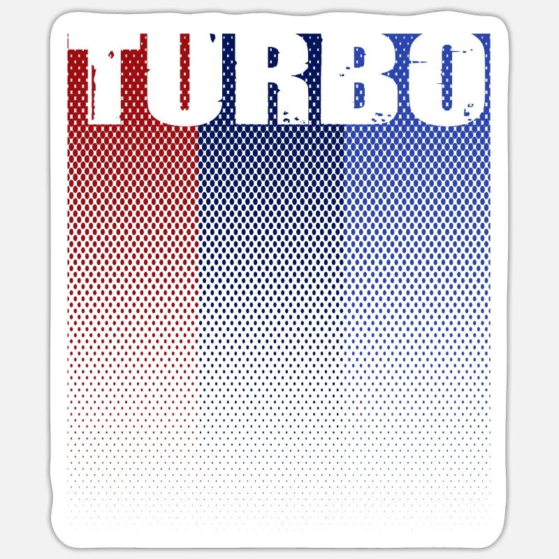 Turbo boost - Sticker size S (10 x 10 cm) - white matte