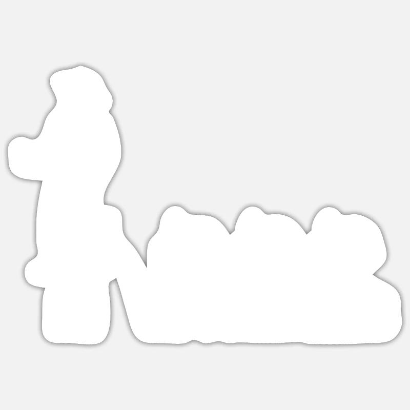 Moi et mes adeptes lapin lapin lapins - Sticker taille S (10 x 10 cm) - blanc mat