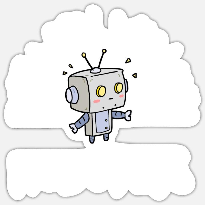 Robotics Robots Droid Builder And Robotics - Sticker Größe S (10 x 10 cm) - Mattweiß