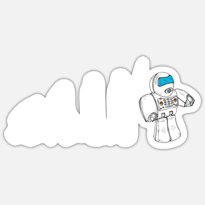 Robotics Robots Droid Builder And Robotics - Sticker Größe S (10 x 10 cm) - Mattweiß