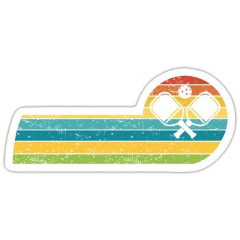 Pickleball Padel-Schläger Pickleball Bälle - Sticker Größe S (10 x 10 cm) - Mattweiß - Vorne
