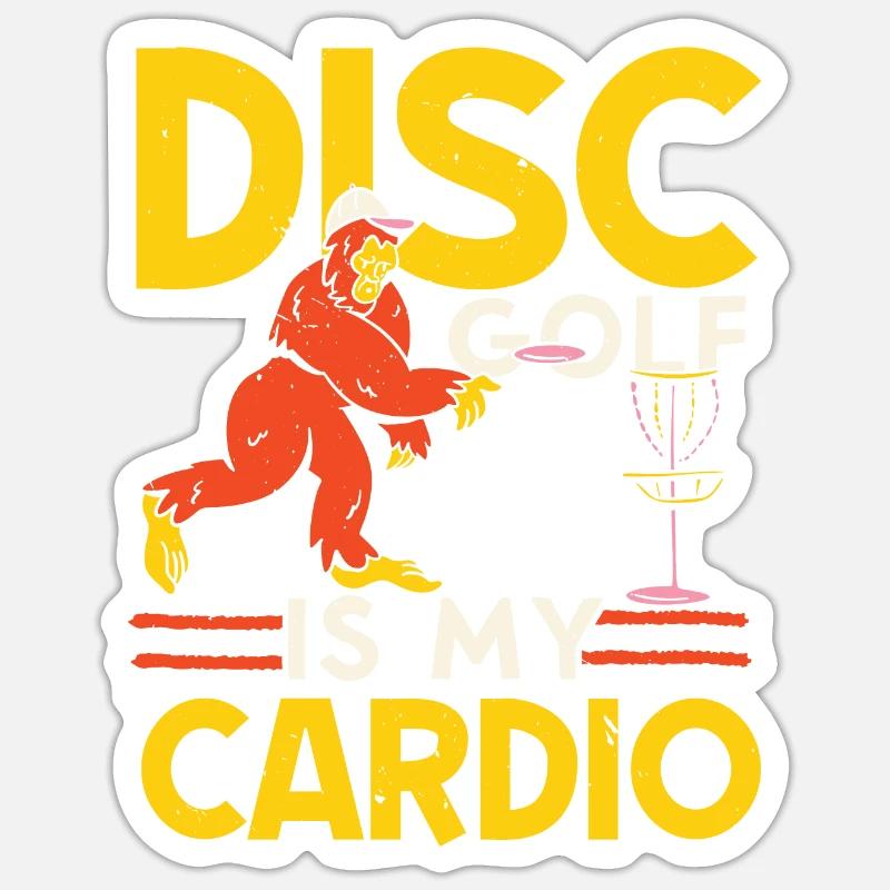 Scheibengolf ist mein Kardiotraining Freizeit-Werf Sticker Größe S (10 x 10 cm)