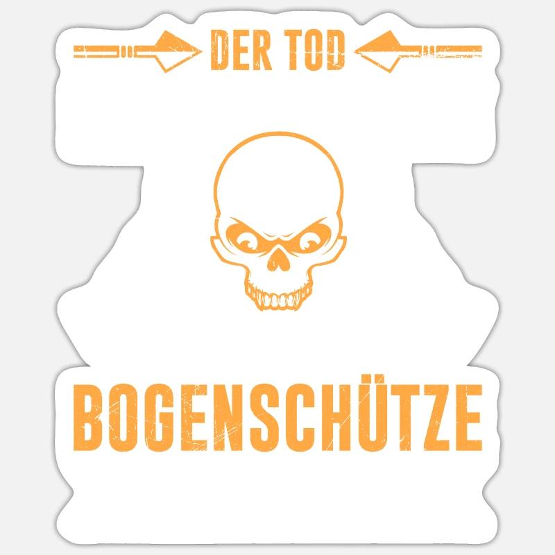 Compoundbogen Bogenschütze Bogenschießen - Sticker Größe S (10 x 10 cm) - Mattweiß