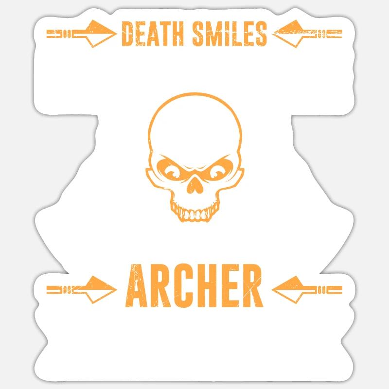 Compound Bow Archer Archery - Sticker size S (10 x 10 cm) - white matte