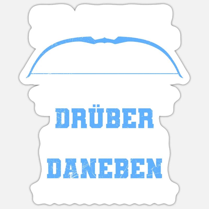 3D Regel Drüber Drunter Daneben Bogenschütze Sticker Größe S (10 x 10 cm)