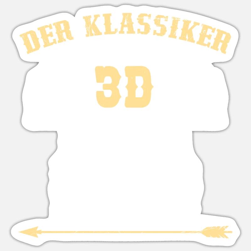 3D Regel Drüber Drunter Daneben Bogenschütze Sticker Größe S (10 x 10 cm)